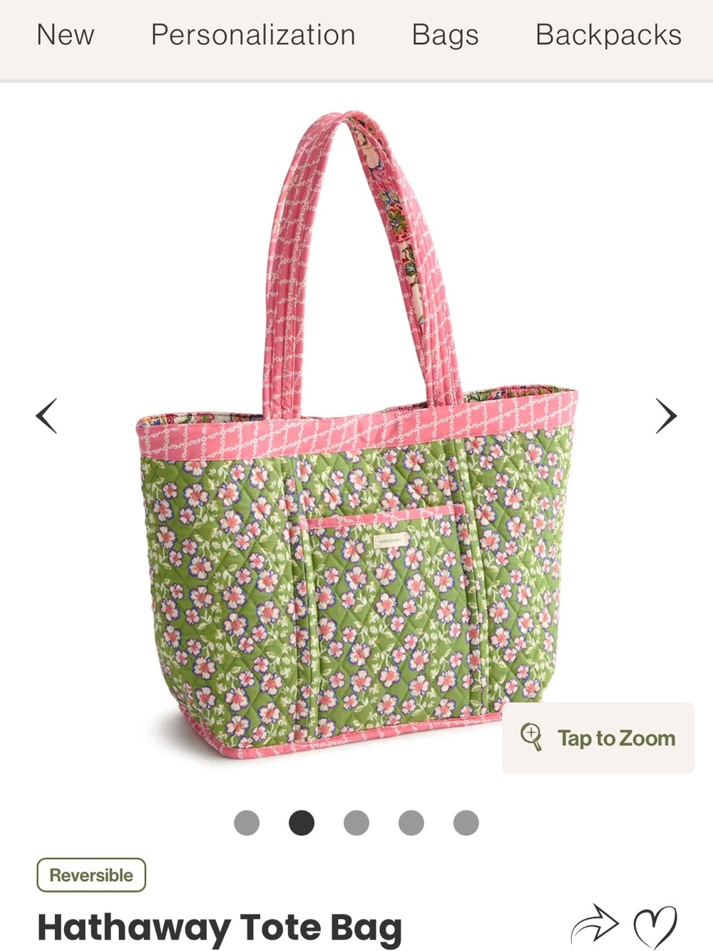 Vera Bradley Hathaway tote in vibrant paisley - Picture 4 of 6